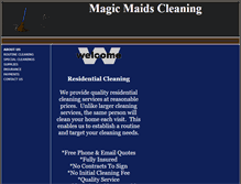 Tablet Screenshot of magicmaidscleaning.com